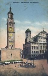 Augsburg - Perlachturm und Rathaus
