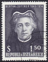 1965  60. Jahrestag der Verleihung des Nobelpreises an Bertha von Suttner