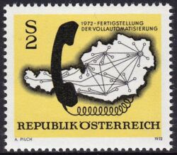 1972  Fertigstellung des vollautomatisierten Fernsprechnetzes