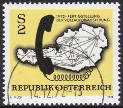 1972  Fertigstellung des vollautomatisierten Fernsprechnetzes