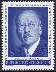 1973  Jahrestag der Verleihung des Nobelpreises an Fritz Pregl