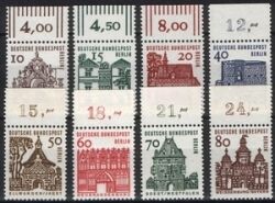 1964  Freimarken: Deutsche Bauwerke mit Oberrand