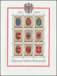 1976  1000 Jahre Österreich - Wappen der Bundesländer