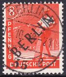 1948  Freimarken: Schwarzaufdruck Berlin  08 Pfennig