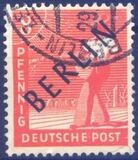 1948  Freimarken: Schwarzaufdruck Berlin  08 Pfennig