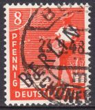 1948  Freimarken: Schwarzaufdruck Berlin  08 Pfennig