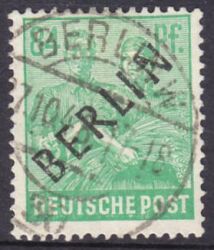 1948  Freimarken: Schwarzaufdruck Berlin  84 Pfennig