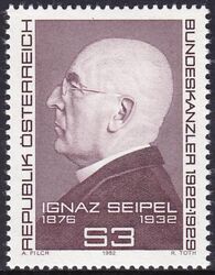1982  50. Todestag von Ignaz Seipel