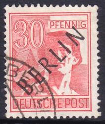 1948  Freimarken: Schwarzaufdruck Berlin  30 Pfennig