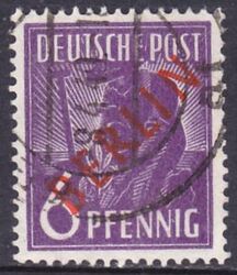 1949  Freimarken: Rotaufdruck  Berlin  06 Pfennig