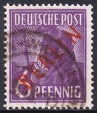 1949  Freimarken: Rotaufdruck  Berlin  06 Pfennig