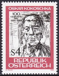 1986  100. Geburtstag von Oskar Kakoschka