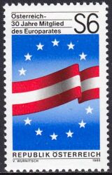 1986  Österreich - 30 Jahre Mitglied im Europarat