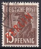 1949  Freimarken: Rotaufdruck  Berlin  15 Pfennig