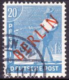 1949  Freimarken: Rotaufdruck  Berlin  20 Pfennig