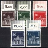 1966  Freimarken: Brandenburger Tor vom Oberrand