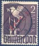 1949  Freimarken: Rotaufdruck  Berlin
