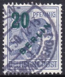 1949  Freimarken: Grünaufdruck Berlin