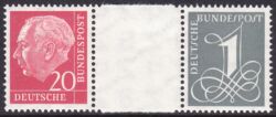 1956  Freimarken: Theodor Heuss/Ziffer