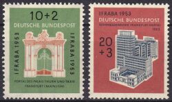 1953  Internationale Briefmarkenausstellung "IFRABA" - Satz