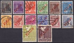 1949  Freimarken: Rotaufdruck  Berlin - kompl.