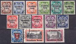 1939  Freimarken von Danzig mit Aufdruck "Deutsches Reich"