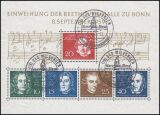 1959  Blockausgabe: Einweihung der Beethovenhalle in Bonn