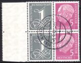 1958  Freimarken: Theodor Heuss/Ziffer