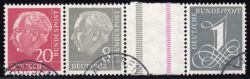 1958  Freimarken: Theodor Heuss/Ziffer