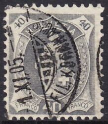 1899  Freimarken: Stehende Helvetia - Farbänderungen