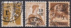 1915  Freimarken mit Aufdruck