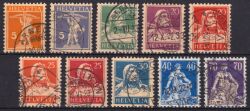 1921/34  Freimarken mit Farbänderungen