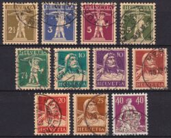 1924  Freimarken: Farbänderungen
