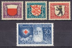1928  "Pro Juventute": Wappen, Henri Dunant