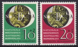 1951  Nationale Briefmarkenausstellung Wuppertal - Satz