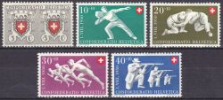 1950  "Pro Patria": 100 Jahre RAYON-Briefmarken - Sport