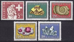 1958  "Pro Patria": Mineralien und Versteinerungen