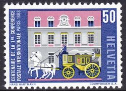 1963  100. Jahrestag der ersten internationalen Postkonferenz in Paris