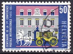 1963  100. Jahrestag der ersten internationalen Postkonferenz in Paris
