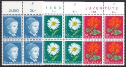 1963  "Pro Juventute": Wiesen- und Gartenblumen