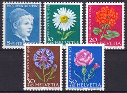1963  Pro Juventute: Wiesen- und Gartenblumen