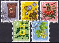 1975  Pro Juventute: Zierpflanzen d. Waldes - Tag der Briefmarke