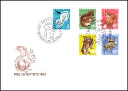 1966  "Pro Juventute": Wildtiere