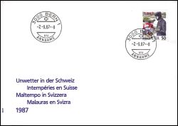 1987  Freimarke: Hilfe für die Unwettergeschädigten