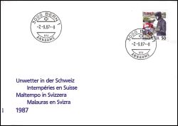 1987  Freimarke: Hilfe fr die Unwettergeschdigten