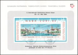1984  Sammelblatt zur 5. Internationale Briefmarkenmesse in Essen