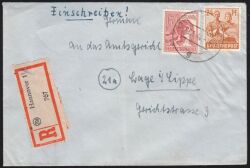 1948  Fernbrief Einschreiben - MiF