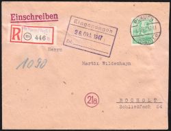 1947  Fernbrief Einschreiben - EF