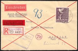 1947  Fernbrief Einschreiben durch Eilboten - EF