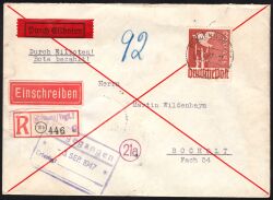 1947  Fernbrief Einschreiben durch Eilboten - EF